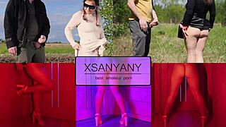 Екзибиционистка MILF показва голям задник в легинси на улицата - Хвана ли я непознат спортист?