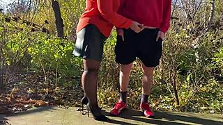 I Love to Play the Whore for My Stepson in Law Outdoors