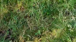 Hey, så du den sexede cyklist sluge min sæd udendørs?