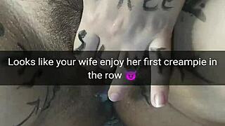 Esposa tetona se vuelve cumdump fértil para amante kink