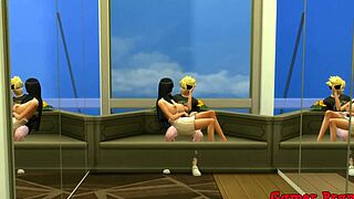 הינטה מנרוטו נהנית מאנל אינטנסיבי עם חורג מעל האבא