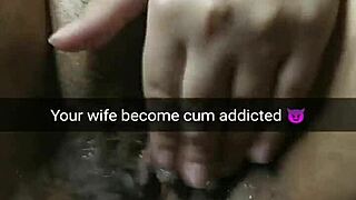 Η απατημένη γυναίκα τρίβει την πούτσα της και γίνεται εμμονή με την κρέμα