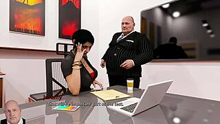 कार्ल ऐना के साथ 3डी हेंटाई गेम में स्टेमी मजा करता है