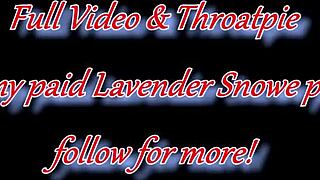 Лавендър Сноу издържа грубо hardcore facefuck с топки дълбоко в гърлото и гълтане на сперма.