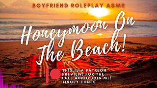 Medeni tedni seks na plaži ASMR