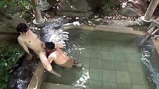 วิดีโอสกปรกถ่ายที่โรงแรมออนเซ็นห่างไกล