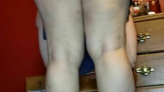 Riding a 14 inch dildo