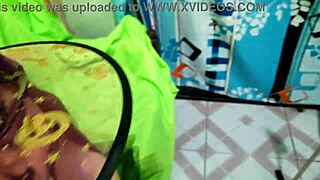 sexy latina milf bent over for halloween doggystyle surprise