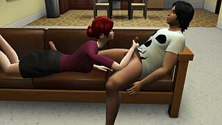 My Little 18+ Neighbor Handjob and Blowjob