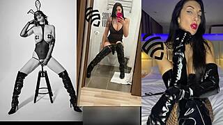 Liza virgin humiliates with her new shoes