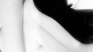 Busty milf reaches orgasm close up