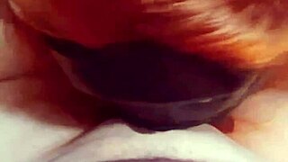 Amateur hot wife slurps on cock eagerly