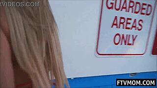 Bored stunning aged female walking and outdoor public sex