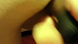 mature girlfriend plays with dildo