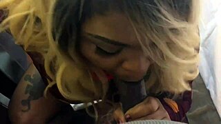 ebony slut bound in bondage sucking big cock with intense pleasure