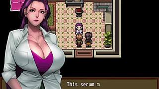Big-boobed MILF cures zombie apocalypse in hentai game