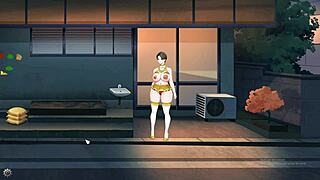 shameless milf shows off big tits and ass in hentai