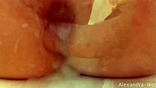 OMG, Public Asshole Stuffed with Cum, Body Drenched in It!