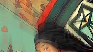 Ebony Mommy Sucks Stepbro's Monster Cock in Hentai, Swallows Cum in Mouth Facial