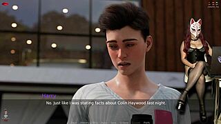 ms denvers in ep 54, that sexy gamergirl is playing a porn game in her see-through corset cosplay