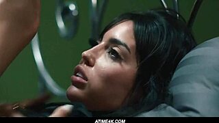Simulation of Lingerie-Clad Latina Gagging on Big Cock. Submissive Brunette Takes Hard Fucking.