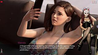 ms denvers in ep 54, that sexy gamergirl is playing a porn game in her see-through corset cosplay