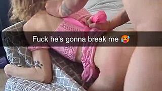 Cheating girlfriend turns submissive slut for big cock lover