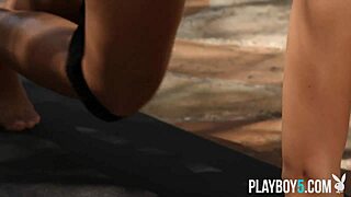 Petite Brunette Milf Kimberly Kisselovich Hot Outdoor Striptease