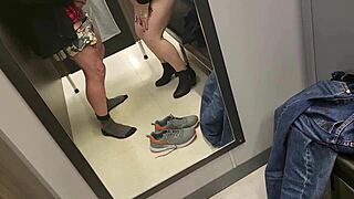 that kiwi slutty milf getting railed in the department store changing rooms, part one