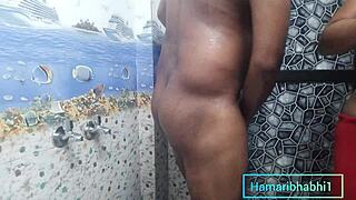 Mother in law seduces her son’s friend in the bathroom