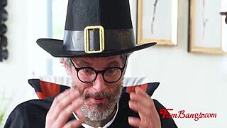 Family Thanksgiving Tease with Mommy and Daddy Sex