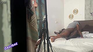 Check out the wet pussy action behind the scenes of this porn shoot