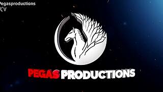 Pegas Productions - Horny Miss Eve Spanked And Gagged By Monster Cock