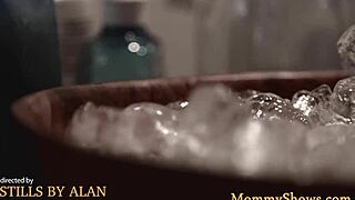 Beautiful MILF with natural breasts seduces and fucks her step-daughters
