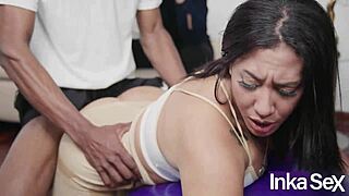 Cheating on My Boyfriend with My Personal Trainer's Huge Cock While He Reads the Newspaper!