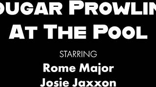 Thick brunette milf Josie Jaxxon banged outdoors by Rome Major