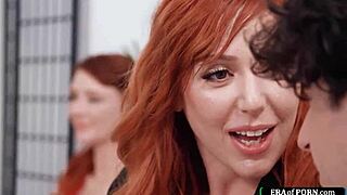 5 cum hungry milfs surround spermdonor for wild action