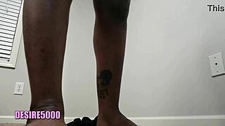 twerking housewife shows off her curvy ebony body.