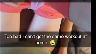 cheating yoga milf snaps fitness instructor for creampie on snapchat