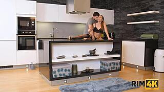 European MILF seduces handyman for free kitchen work