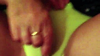 Milf in Yellow Panties Gets Fingered Intensely