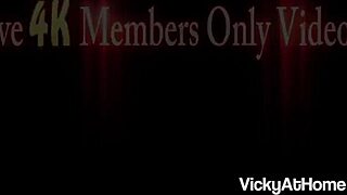 Vicky Vette In Lingerie Using A Dildo