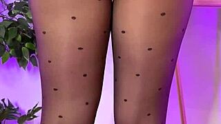 Nylon Club Features A Sexy Mature Blonde Slipping Into Her Coffee-Colored Tights With Elegance And Allure.