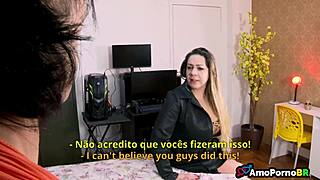 Brazilian milf takes intense anal in taboo scene