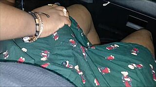 Throat queen gives young stud sloppy truck blowjob till climax.