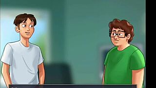 stepmom and stepsis with massive boobs got drilled hard