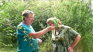 Mature women and natural tits in a naughty picnic scene