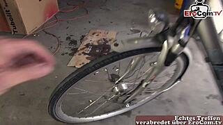 German skinny teen banged in pink pantyhose