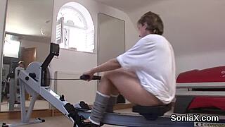 Unfaithful mature lady Sonia shows off big globes