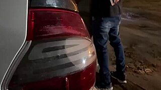 Beautiful Brazilian babe gets it hard in the car with her stepson and his friend